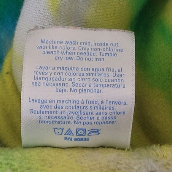 Rainbowcore Tie-dye Milleniwave Kidcore Colorburst Pullover Hoodie Sweater Large - Picture 4 of 6